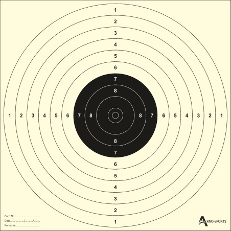 10M Air Pistol Target Cards