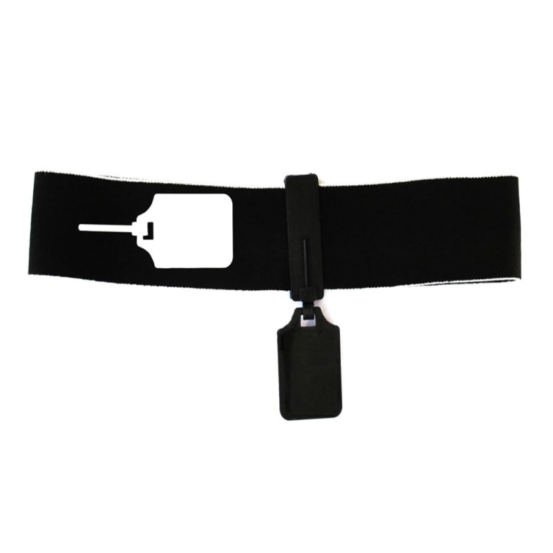 Sweat Absorbing Headband Eye Blinder with Flip-able Blinds (White & Black) – ISSF Standard, Clip-On Design, Plastic Case